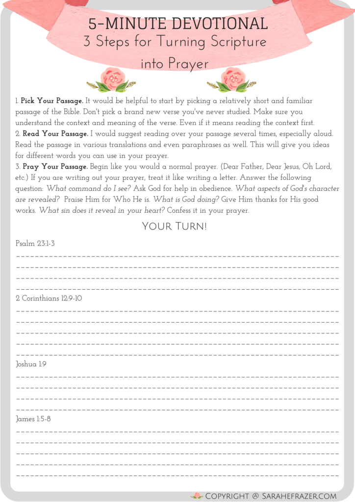 5 Minute Devotionals Sarah E Frazer