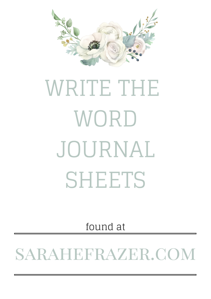 Revised Version Of Write The Word Journal Sheets Sarah E Frazer Revised version of write the word journal sheets sarah e frazer