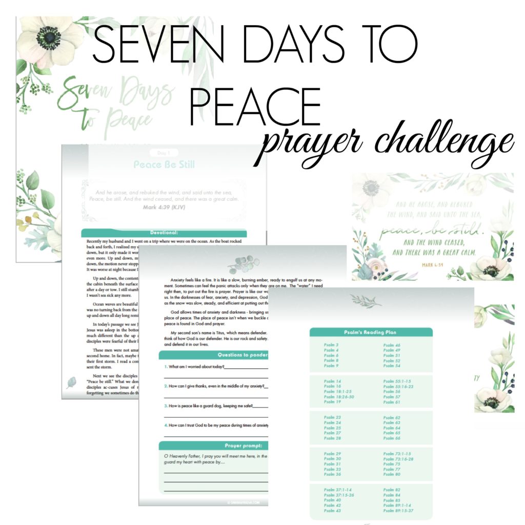 Wecome mama seven days to peace prayer challenge